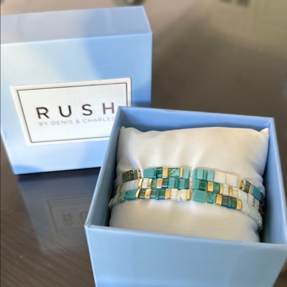 Gold and Blue Bracelet